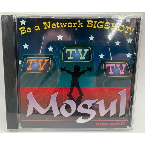 Other - Mogul PC CD-ROM 1993 Microdaft Raw Software Be a Network Bigshot Vintage Game